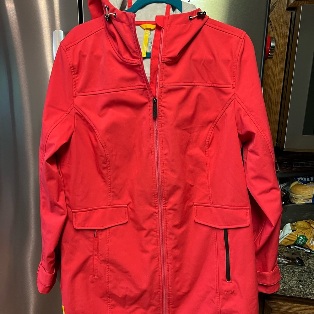 Lole coral pink new with hood rain jacket
